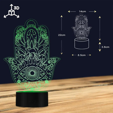 3D Hamsa Hand Desk Lamp-Your Soul Place